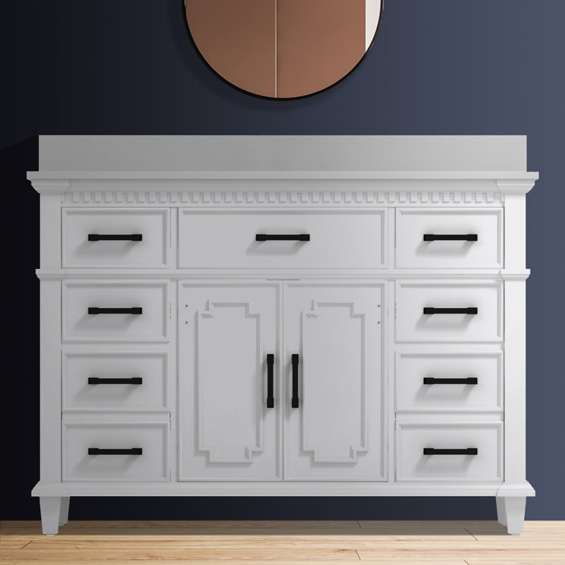 Meuble-lavabo 48 po blanc / bois, Gris, Blanc