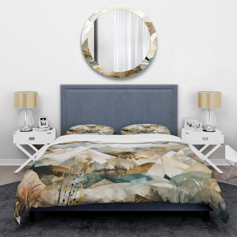Ensemble de housse de couette en microfibre / polyester Exploration The Evolving Silver Mountains II