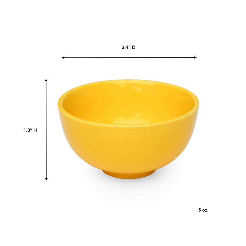 Bol en porcelaine Hearn, Jaune