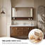 Meuble-lavabo autoportant 43,70 po en bois massif avec miroir-696723954