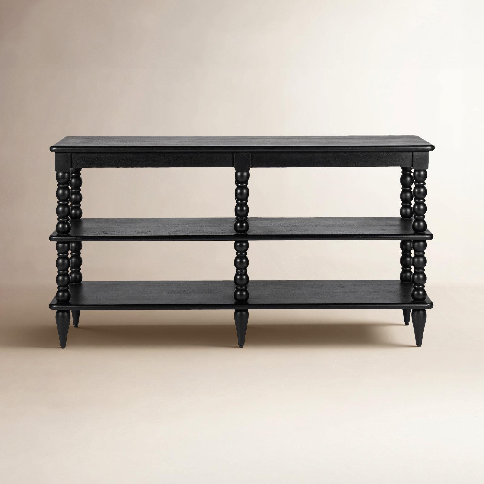 Isabel 18" Acacia Bookcase, Black
