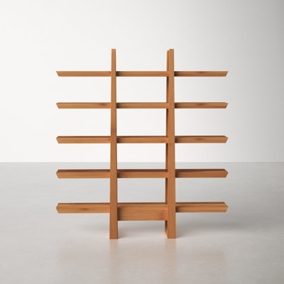 Samar 66" W 5-Tier Wood Bookcase