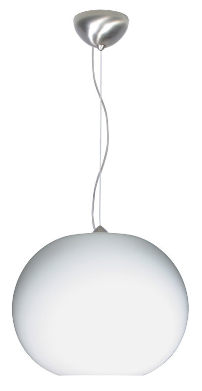 Jordo 1 - Light Single Pendant, Satin Nickel, Opal Matte, Incandescent