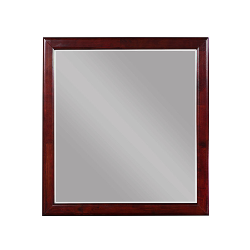 Miroir cerise pour la maison, Rectangulaire, Brun, 38 po x 36 po