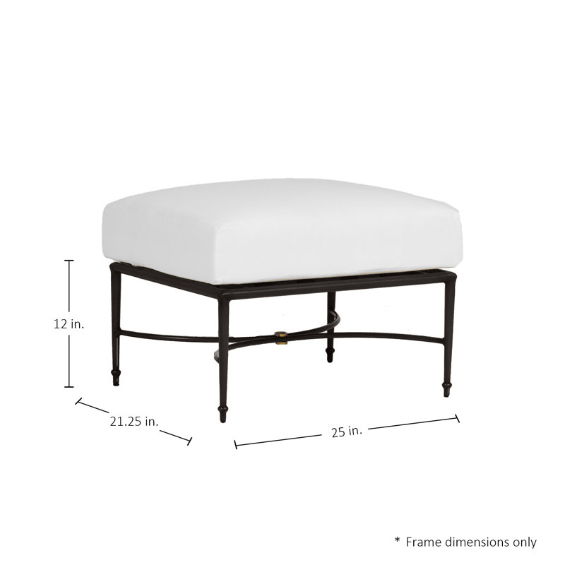 Repose-pieds en aluminium Roma, Welt, Chambray tonnelle