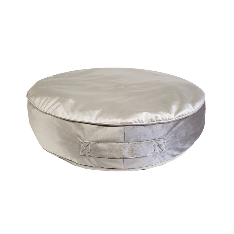 Edie@Home Solid Colour Velvet Throw Pillow, Silver Gray
