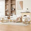 Chaise d'appoint Minimalist Teddy, canapé d'appoint rembourré avec pieds en métal doré