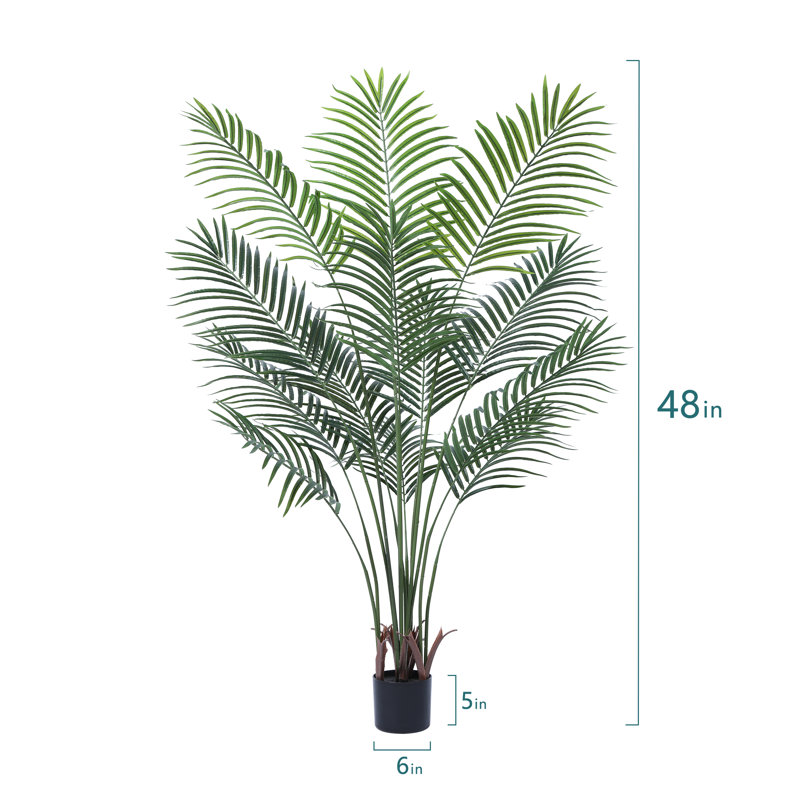 Adcock Artificial Palm Plant in Pot, 47" H x 30" W x 30" D