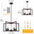 Beldon 5-Light Geometric Square / Rectangle Chandelier, Modern Farmhouse Pendant Light Fixture, Over Table Lighting for Bedroom, Living Room, Foyer, Entryway, Hallway-1367061287