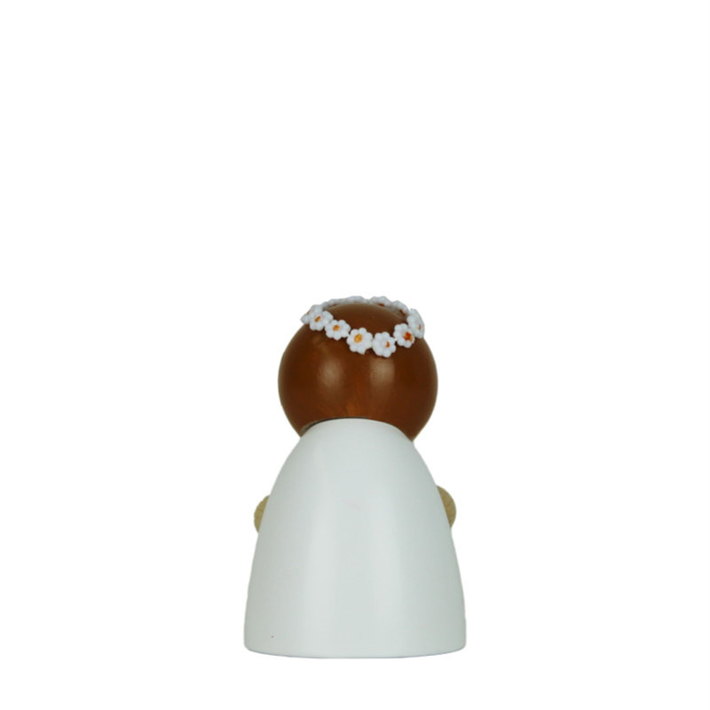 Steinbach Clumsy Mini Collection, Wooden Valentine W/ Wreath Hair, 4.7"