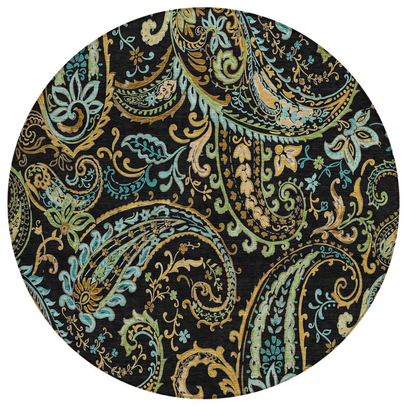 Tapis extérieur rond antidérapant 8 po