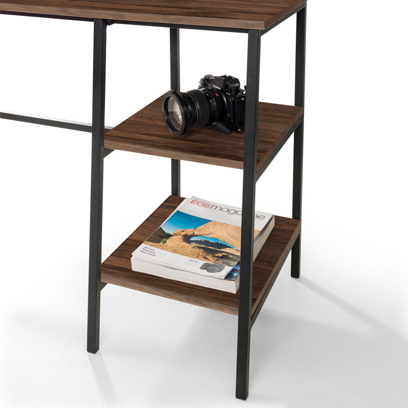 Chew Stoke Metal Base Writing Desk, Walnut