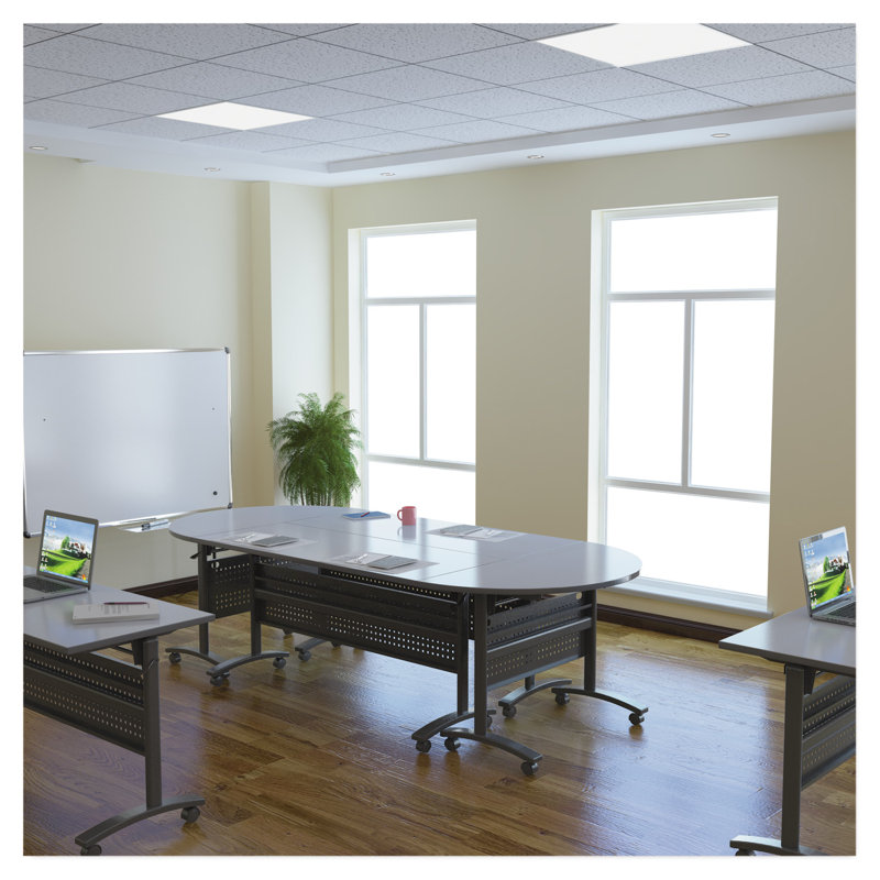 Valencia Series Rectangle 24.5'' L Training Table with Casters and Modesty Panel