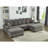 Grey Corduroy 5 Seater Modular Sectional, Oversized Convertible L & U Shaped With Classy High Foam Cushions In Corduroy, Merry