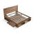 Modern Farmhouse Platform Storage Bed with Concealed Compartments and Open Cubbies-1103158306-1103158317