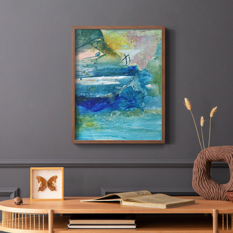 «Spring Winds VII», reproduction encadrée - bois massif, H 10 po x l 8 po, Brun