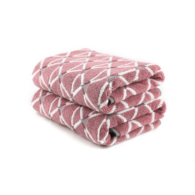 Ensemble de serviettes luxueuses en micro-coton (2 pièces), couleur rose, 19,7 x 35,4 pouces | Super absorbant 550 g / m² | Lavable à la machine à 104 ° F | Parfait pour la salle de bain ou le spa, doux et durable pour un confort de tous les jours