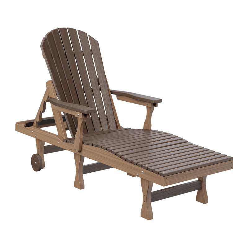 Berlin Gardens Comfo Back Chaise Lounge, Brazilian Walnut Top/Antique Mahogany Base