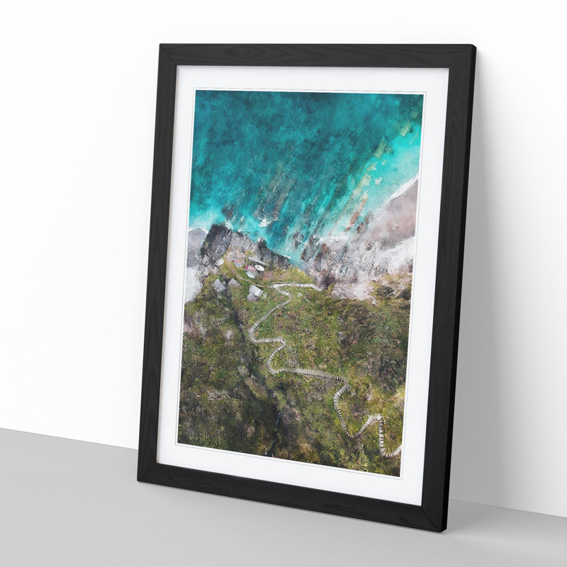 High Above Asturias in Spain - Framed Print, Black Framed, 65cm H x 48cm W x 2cm D