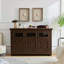 Armoire buffet à 3 portes avec buffet de style campagnard, meuble télé de style campagnard et trois portes