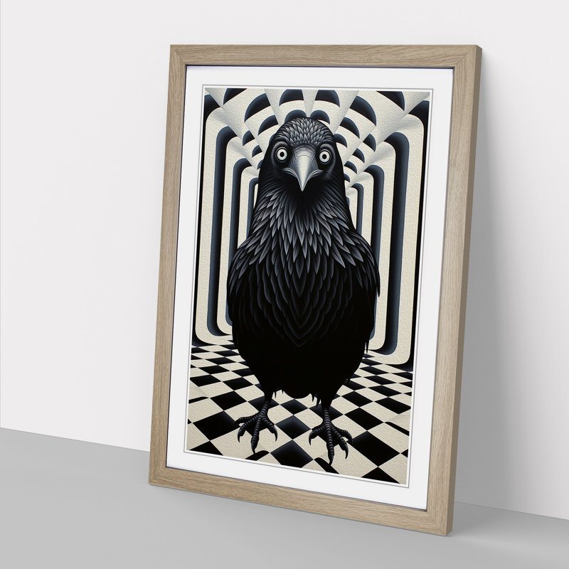 Single Picture Frame Wall Art, 34cm H x 25cm W, Oak Framed