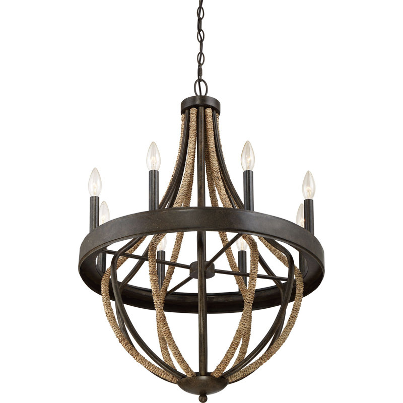 Lustre empire de style bougie à 8 lumières Anabell