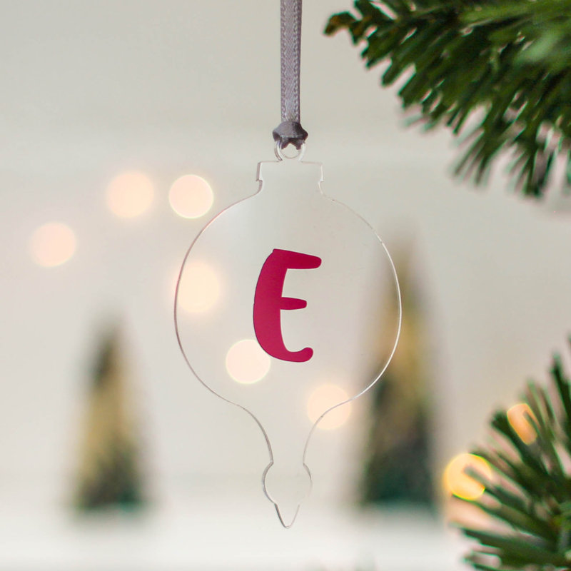 8cm Striped Holiday Shaped Ornament, Yes