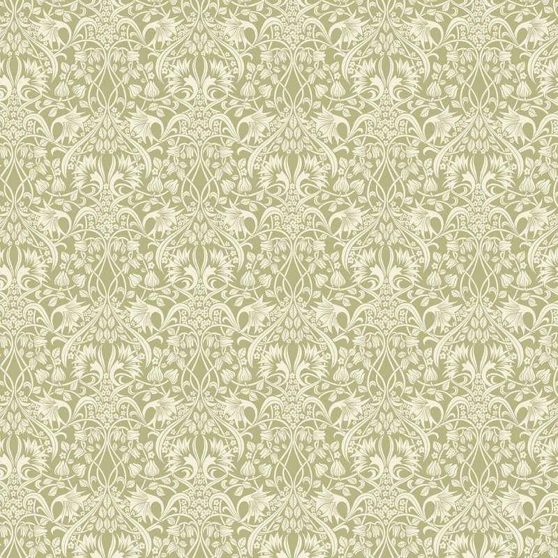 32.82' L x 27.58" W Wallpaper Roll, Green