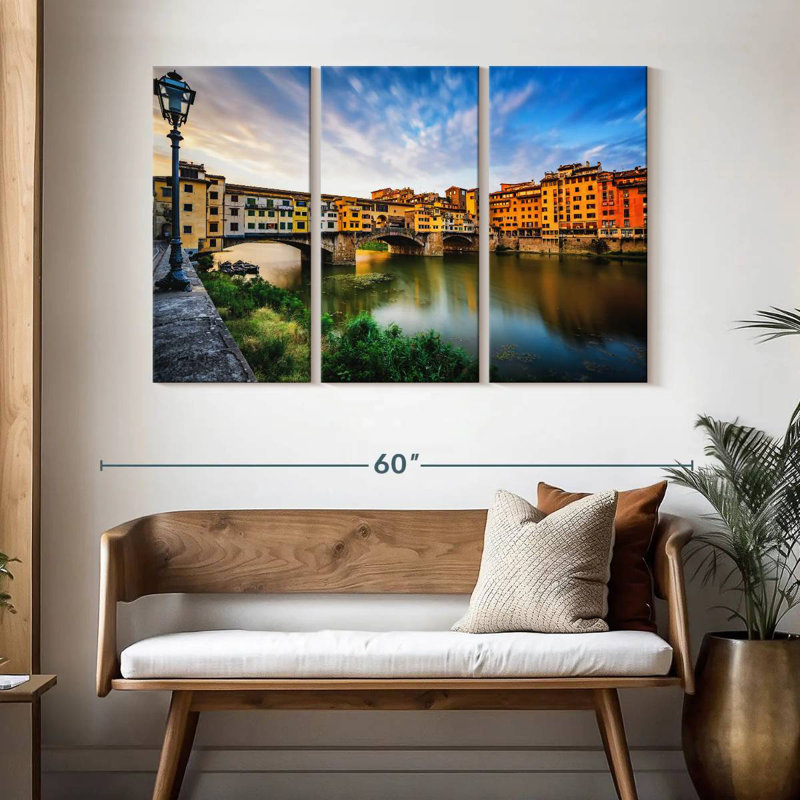 Ponte Vecchio Riverscape, 32" H x 50" W