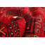 Tapis décoratif en laine rouge de conception unique 5 pi 1 po X 9 pi 6 po noué à la main New Age