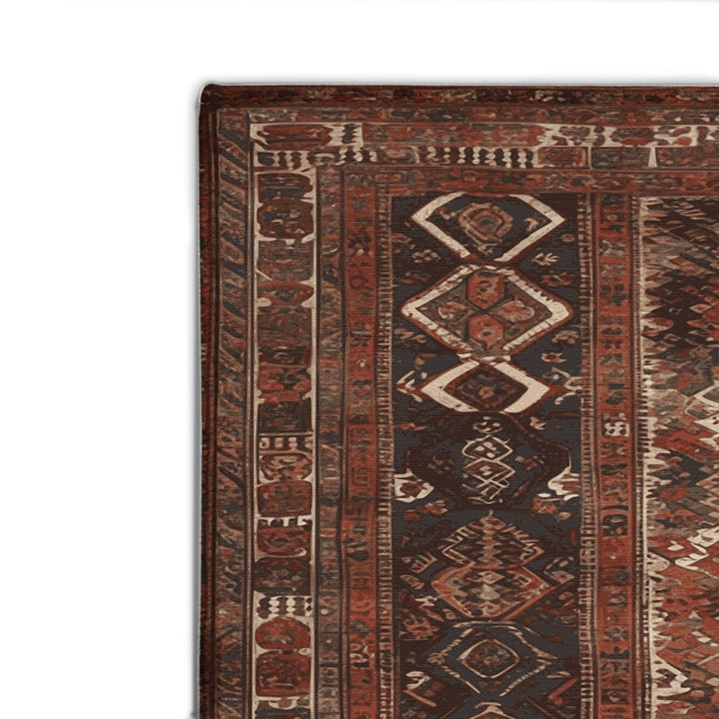 Tapis turc intérieur et extérieur brun, Rectangulaire 2 pi x 3 pi