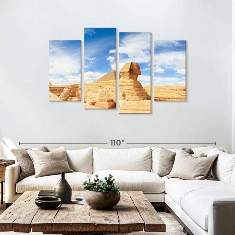 Cloudy Sky Over Egyptian Sphinx, 48" H x 75" W