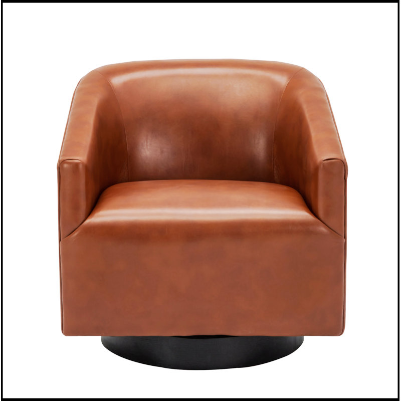 Chaise pivotante à base de bois, Caramel