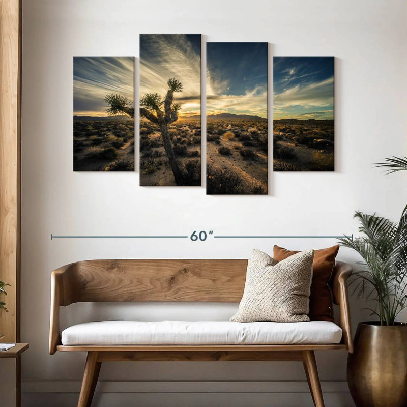 Clouds Over Desert Cactus, 32" H x 52" W