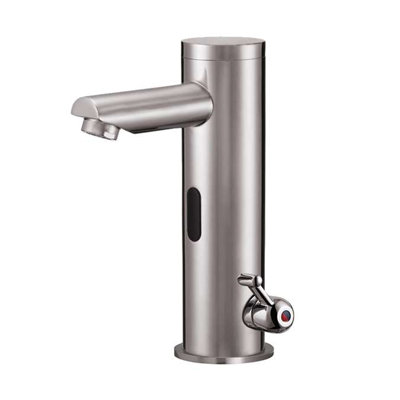 BathSelect All-in-one Thermostatic Automatic Commercial Brushed Nickel Sensor Faucet Available in Chrome Finish or Oil Rubbed Bronze Finish
