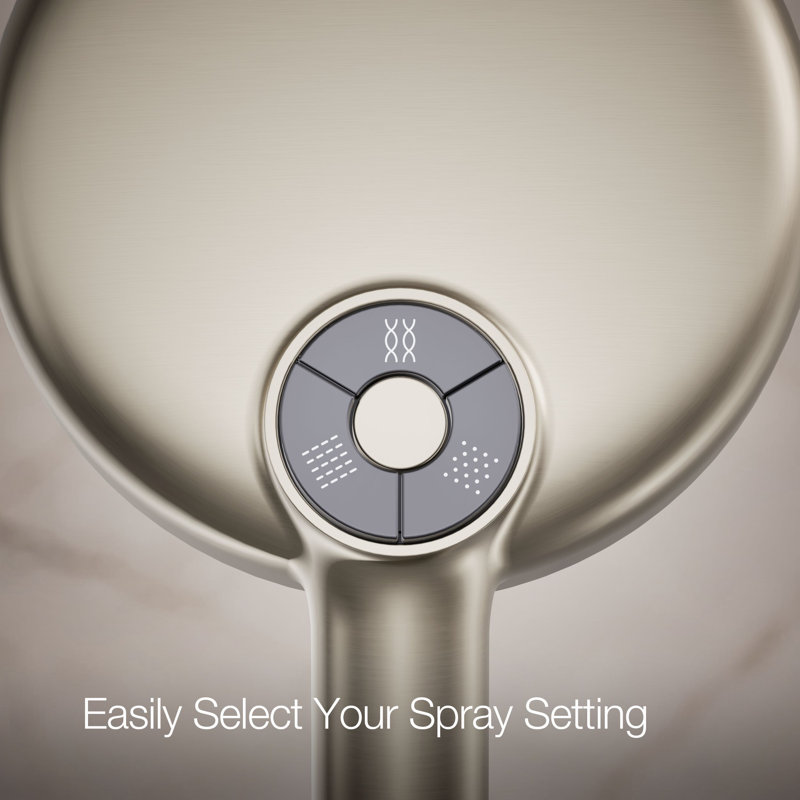 Statement 1.75 GPM Round Multifunction Handshower With Katalyst Air-Induction Technology, Vibrant Brushed Bronze