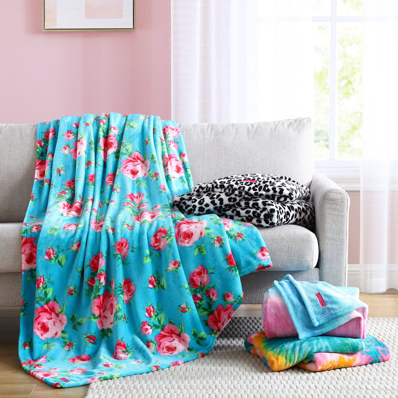 Couverture en peluche ultra douce Betsey Johnson, Simple