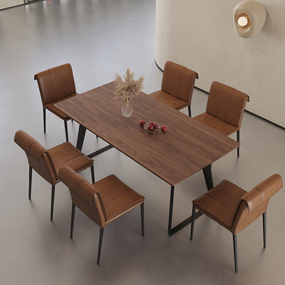 Vintage Small Family Dining Table Rectangular 62.99'' L x 31.49'' W Dining Set