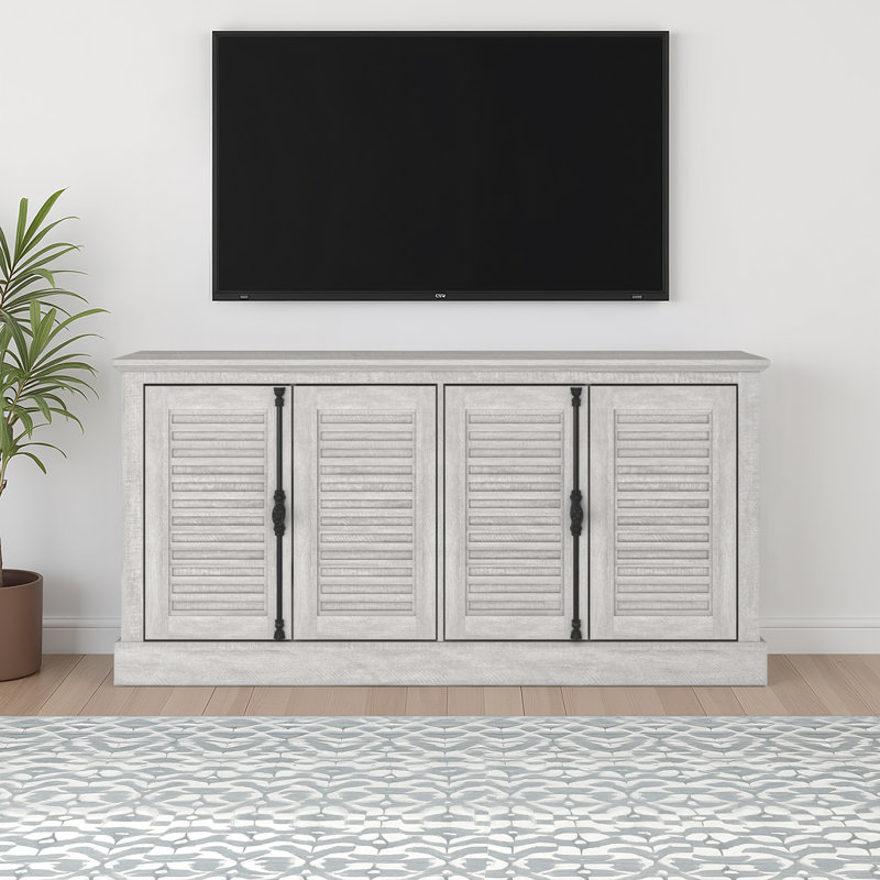 Malyha Louvered 4 Door Tv Stand