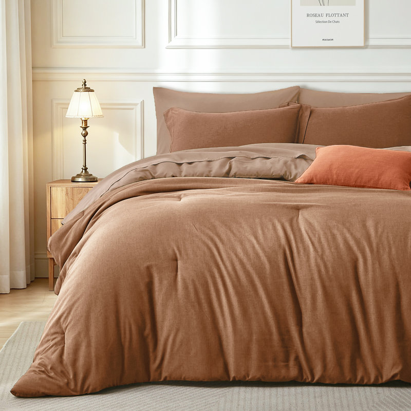 Lit dans un sac Suncomfy, Édredon de très grande taille et 6 pièces suppl, Terracotta