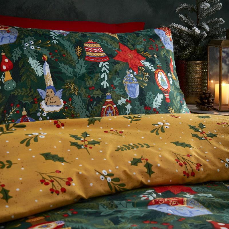 Cotton Blend Floral Duvet Cover Set with Pillowcases, 260cm W x 220cm L - 50cm W x 75cm L