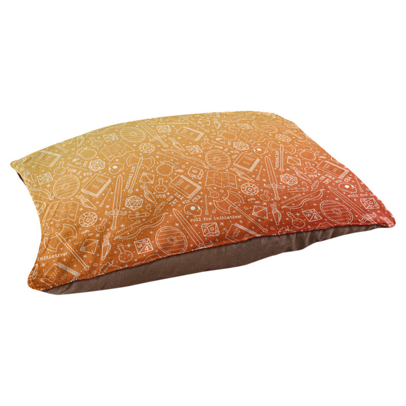 Coussin Byrge, Grand (l 42,5 po x P 32,5 po x H 14 po), Orange / jaune