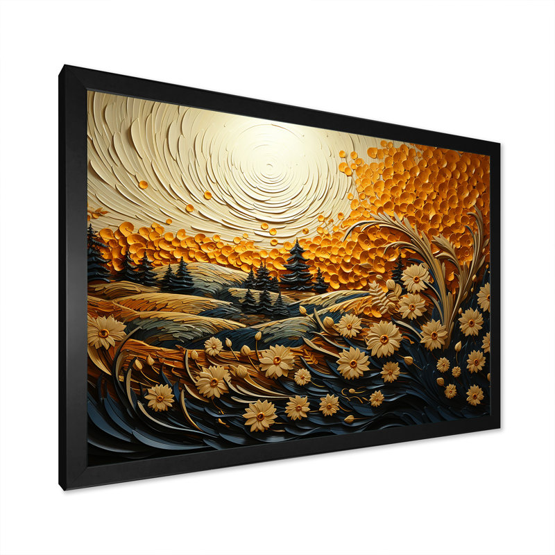 Karmas Wheat Whirl Meadow III, Cadre simple noir, H 30 po x l 40 po x P 1,5 po