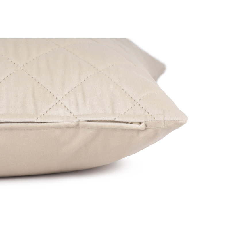 Geometric Square Cushion Cover, Beige