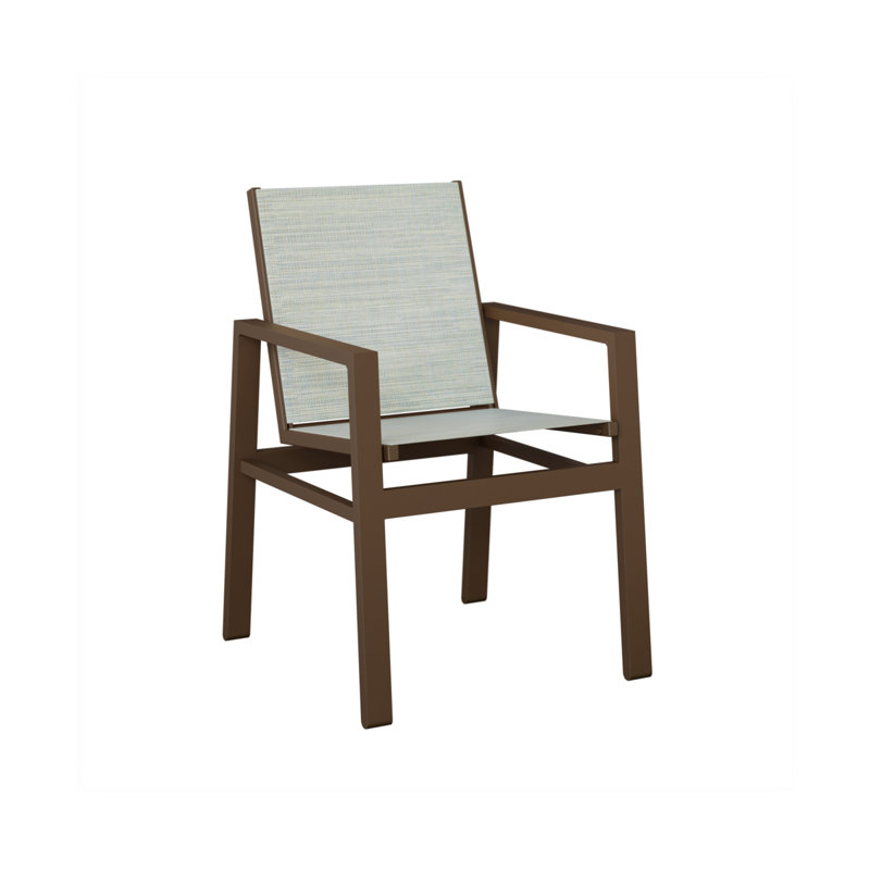 Chaise de salle à manger en aluminium berlinois berlinois Vida Mesquite, Veine d'aluminium et de bois mesquite, Martinique