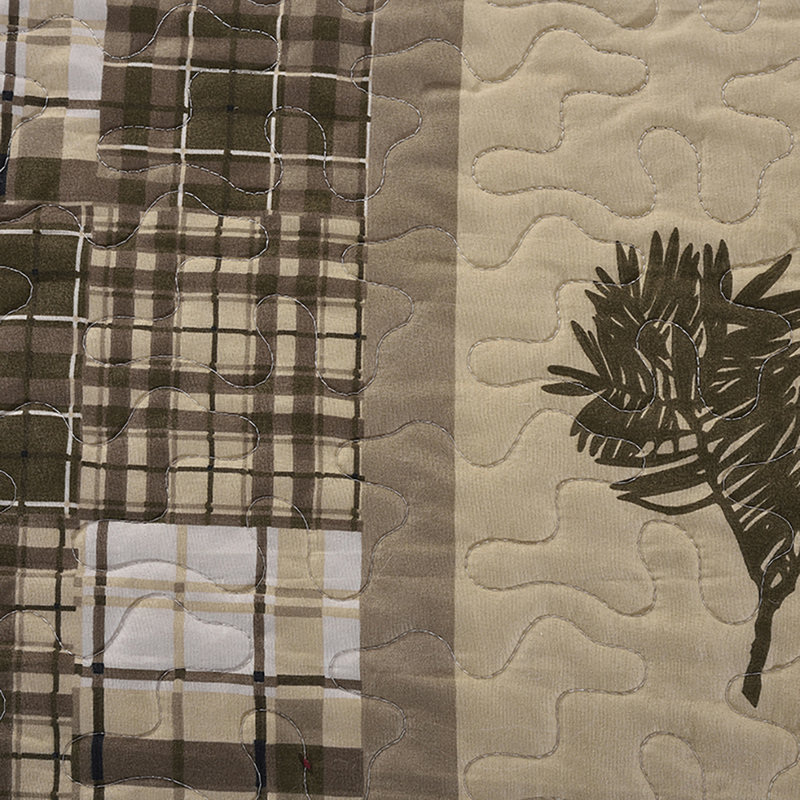 Lodge Patchwork Reversible Quilt Set with Shams, Full / Queen Quilt + 2 Standard Shams, Stonehurst