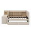 Lit de jour simple tapissier avec tiroirs, tablettes, armoires rabattables et table d'appoint-1845014460