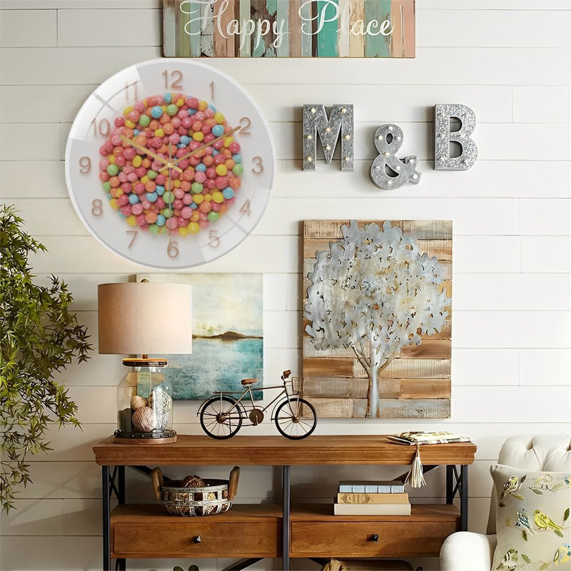 Horloge murale en verre 12 po
