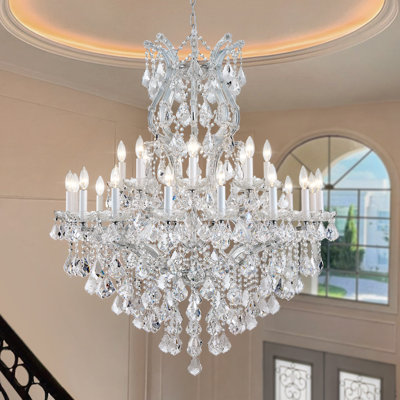 Lustre gradué en cristal 24 lumières Humnah
