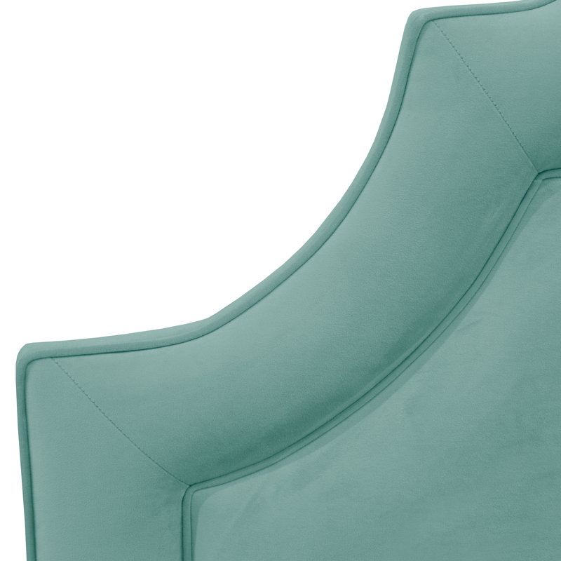 Avione Upholstered Standard Bed, King, Classic Caribbean Velvet